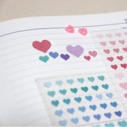 2 pcs/set Korean Import Brand BONITO Gradient Heart Paper Stickers Scrapbooking Diy Journal Stationery Deco Aesthetic Sticker