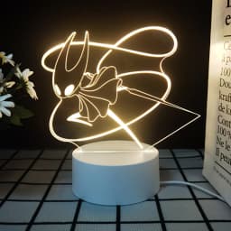 Hollow Knight 3D Visual Stereo Night Light LED Ambient Lamp Bedroom Bedside Ornament Merchandise Gift & Birthday Present for Boy