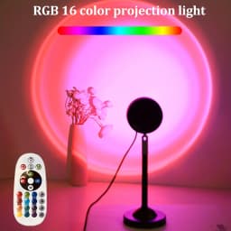 Sunset Projection Light Remote Control 16 Color Atmosphere Night Light for Bedroom Decoration Background Wall Photography Props