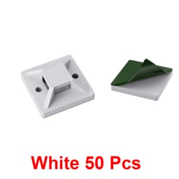 Cable Organizer 50 Pcs Self Adhesive Nylon Removable Base Cord Management Base Mount Zip Tie Mounts For Outdoor Cable Organizer