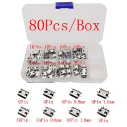 10Pcs USB Connector Type C Female Charging Port Jack 2/6/16 Pin Type-C Socket PCB Soldering SMD SMT DIY Repair Type C Adapter