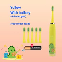 Children's Electric Toothbrush Cartoon Kids With Replacement Head Ultrasonic IPX7 Waterproof Rechargeable Sonic Toothbrush