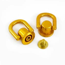 4/10/20Pcs 10mm Metal D Ring Screw Rivet Stud Bag Side Hanger Strap Chain Connector for Handbag Purse DIY Hardware Accessories