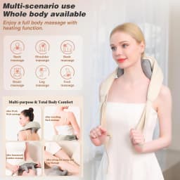 6D Neck And Shoulder Massager, USB Rechargeable Portable Neck And Shoulder Massager, Ergonomic Design for Back, Legs, Shoulder