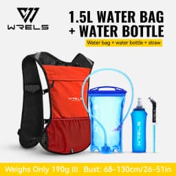 WRELS Hydration Backpack Water Bladder with Water Bladder Hydration Vest Backpack for Men Women for Marathon Trail Cycling Hikin