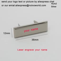 50-100 Pcs Metal Label Personalized Tag for Handbag Laser Engrave Logo Custom Brand Logo Bag Labels Plate Etiquettes Metalique