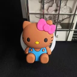 3D Sanrio Hello Kitty For Magsafe Magnetic Phone Griptok Grip Tok Stand Cute Cartoon For iPhone Foldable Silicone Holder Case