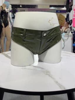 S-3XL Double Sided PU Leather Shorts Wet Look PVC Short Hot Pants Low Waist Sexy Micro Mini Bermudas Trunks Clubwear Streetwear