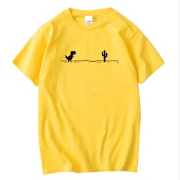 Men High Quality Cotton Blend Funny Dinosaur Print T Shirt Loose O-neck Summer Cool Men Tshirt Short Sleeve T-shirt Male Tee Top