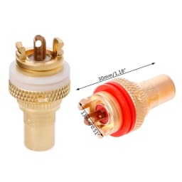 8PCS Red+White HIFI RCA Socket Socket Chassis High Quality CMC Female Connector