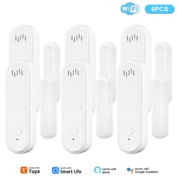 Tuya WiFi Door Window Sensor 80dB Sound WiFi Security Alarm Door Open Closed Detectors APP Remote Control Support Arm and Disarm