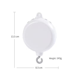 Crib Bell Rotary Music Box with Songs 0 12 Months Baby Bed Hanging Bell Toy Motor Accessory Pendant Toy Nursery Plays Wood Grain