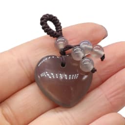 Natural Stone Keychain Charms Heart Red Agates Amethysts Opal Pendants for Jewelry Making Necklace Keychain Gift