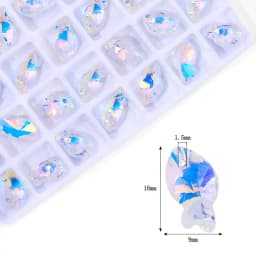 AB Color Crystal Pendant Beads Charms Multi -shape Glass Beads Jewelry Gems Stones for Jewelry Making Supplies DIY Earrings