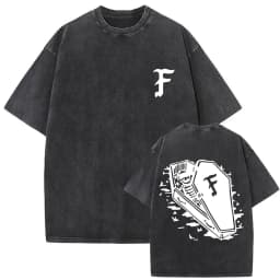 Forward Observations Group Vintage Washed T-shirt Skeleton Graphic T Shirts Men Women Fashion Oversized T-shirts Male Streetwear