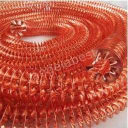 Copper Fin Tube T2 Copper High-efficiency Heat Dissipation Fins ID6-32mm Height 6mm Spiral Electric Heating Tube Pipe 1Meter