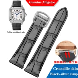 19mm 21mm Quick Release Leather Strap for Cartier Santos Classic Style WSSA0009 WSSA0010 WSSA0018 New SANTOS Watch Band Chain