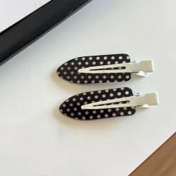 Black White Polka Dot Acrylic Hair Clips Minimalist Secure Hold Suitable for Daily Wear Party Outfits Hair Styling Accessories