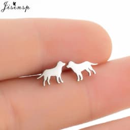 Cartoon Animal Earings Multiple Stainless Steel Cat Stud Earring for Women Girls Small Dog Paw Ear Studs Funny Jewelry Oorbellen