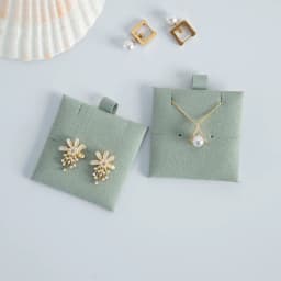 5pack 6x6cm Beige Microfiber Handmade Jewelry Packaging Necklace Earring Bracelets Display Card Jewelry Box Pouch Insert Pad