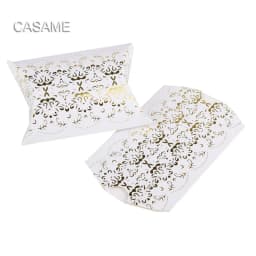 10pcs Kraft Paper Pillow Candy Box Christmas Gift Packaging Boxes Candy Bags Wedding Baby Shower Birthday Party Decoration