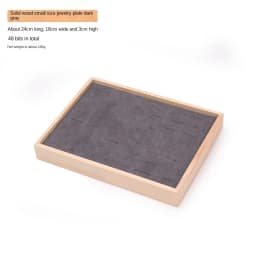 Simple Solid Wood Small 48-Digit Ring Plate, Shank, Pair Ring, Stud Earring, Storage Display Tray, 48-Digit Plate