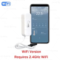 Tuya Zigbee WiFi Temperature Humidity Sensor with External Probe High Accuracy SmartLife Remote Monitor for Plants Aquarium Pool