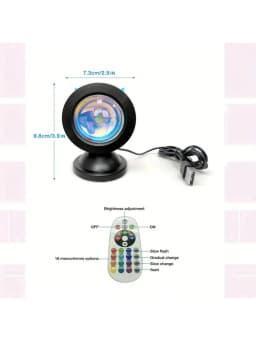 1pc-The New Sunset Light Comes with Earbuds and Remote Control in 16 Colors Customized Version