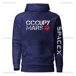 Occupy Mars Space X Black Unisex Crewneck Sweater or Hooded Men Sweatshirt Adult or Youth Comfortable Sweatshirt Space Gift