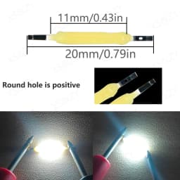 10pcs 20mm LED Filament Edison LED Bulbs DC3V 50mA Ra80 2200K 2700K White Red Green Blue Pink Purple Indoor Outdoor LightingDIY