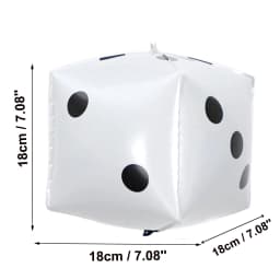 2/10/20/40pcs 18cm Cube Foil Balloons Dice Foil Ballon Casino Theme Party Adult Birthday Decor Las Vegas Party Poker Theme Party