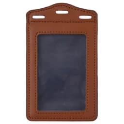 1Pc PU Leather Trifold Duty ID Card Holder Badge Holder for ID Name Card Business Name Tag Student ID Card