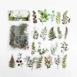 40 Pcs/pack Assorted Plant Flower Mushroom Ginkgo Pet Decorative Diary Stickers Sticky Notes for Scrapbooking Planner Stationery