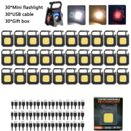 Outdoor Super Mini Portable LED Flashlight Keyring Rechargeable Multi Light Source Lamp with Magnet Bottle Opener Flashlight