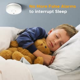 V-COME Smoke Detector with 10-Year Lithium Battery, Photoelectric Smoke Alarm, UL 217 Tested, CE UKCA EN 14604, VS02