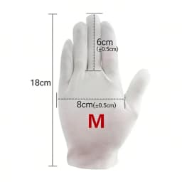 1/5Pairs Disposable Stretchable White Cotton Work Gloves Jewelry Inspection Gloves Men Women Household Cleaning Work
