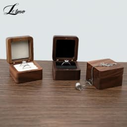 Luxury Wood Jewelry Box Wedding Ring Box Earring Rings Box Jewelry Organizer Box Jewelry Gift Packaging Box Bracelet Package