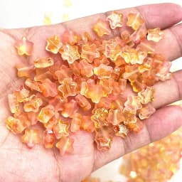 New 30pcs 8mm Five-pointed Star Matte Glass Beads Loose Spacer Beads for Jewelry Making DIY Handmade Bracelets Earrings