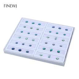 Top Glass Gemstone Display Storage Put Box Wholesale 12pcs Jewelry Diamond Pendant Necklace Exhibition Case Gem Coins Holder Jar