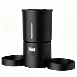 4.2L Dual‑Bowl Automatic Pet Feeder Timed Portion Dispenser Multi‑Pet Button Control Cat Dog Dry Food Feeding (No 5V 1A Plug)