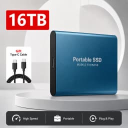 4TB Slim External SSD Portable Type-C Hard Drive USB 3.1 Storage for Mac Laptop PC Phone Backup Data