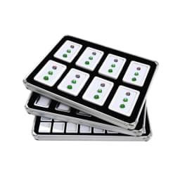 Loose Diamond Gemstone Display Case White Foam Round Gems Holder Jar Insert Gem Stone Pendant Beads Storage Liner Organizer Tray