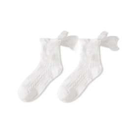 Mid-tube Solid Lace Bow Ruffle Socks Kawaii Lolita Short Socks Cotton Socks JK Japanese Lacework Stockings Women's Stockings