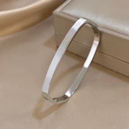Greatera 5/8mm Wide Bracelet Square Adjustable Delicacy Original Design Stainless Steel Popular Men Women's Bangle Jewelry Gift