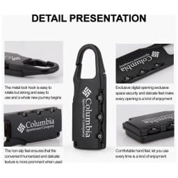 Alloy Combination Code Number Lock Padlock Luggage Lock for Zipper Bag Backpack Handbag Drawer Cabinet Luggage Lock Tools