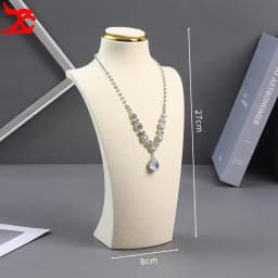 Beige Jewelry Display Props with Metal Base Earring Necklace Organizer Holder Jewelry Counter Earrings Rings Display Stand