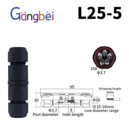 IP68 L12 L16 L20 L25 Waterproof Cable Connector 2/3/4Pin Screw Wiring Terminal Wire Connectors for Electrical Light Junction Box