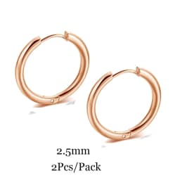 6/8/10/12mm Tiny Korean Small Stainless Steel Round Mini Little Good Huggie Hoop Earrings for Women Cartilage Piercing Loop Ring