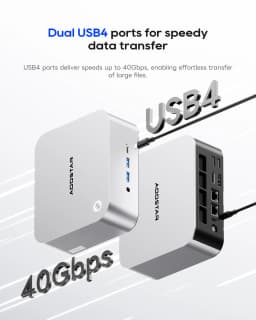 AOOSTAR MACO Mini PC AMD Ryzen 7 H255, 24GB RAM 1TB SSD, Gaming & Office Desktop, with OCuLink & USB4, Support External GPU, Ope