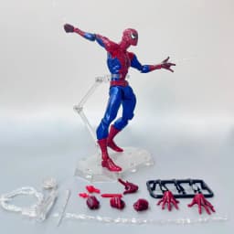Spider-Man Symbiote Super Action Collectible Figure - Comes with Interchangeable Eyes and Hands, Stand Included in the Set